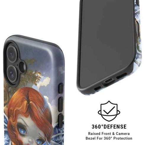 Fairy and Dragons with White and Blue Porcelain Wings by Jasmine Becket-Griffith iPhone 16 Plus Magsafe Impact Case